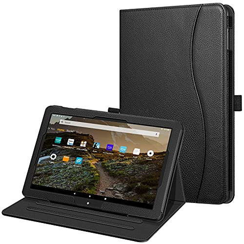 Fintie Case for All-New Amazon Fire HD 10 and Fire HD 10 Plus Tablet -Only Compatible with 11th Generation 2021 Release- - -Multi-Angle- Stand Cover with Pocket Auto Wake/Sleep, Black