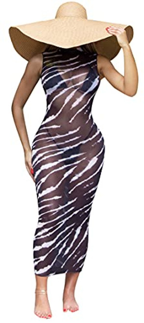 Hotheart Womens Sexy Sleeveless Leopard Print Mesh See Through Dress Nightclub Clubwear Dress White Hotheart Womens Sexy Sleeveless Leopard Print Mesh See Through Dress Nightclub Clubwear Dress White