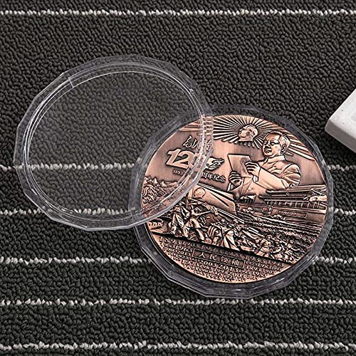 ZJZNGYX Metal Commemorative Coin Stamped Collectible Coin Copper Mirror Commemorative Medals 2 Pieces