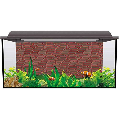 ScottDecor Aquarium Background Sticker Geometric,Oval Figures Rounds Photography Background Undersea Backdrop L30 X H18 Inch