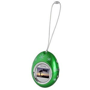 1.1" Royal PF11 Holiday Ornament USB Digital Photo Frame Keychain -Green-