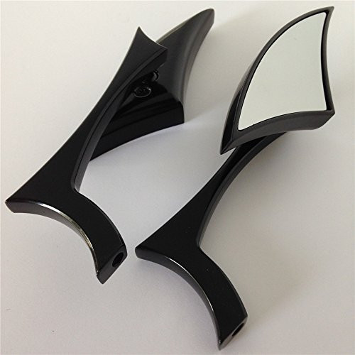 HTTMT MT346- Black Spear Blade Mini Mirrors Compatible with Suzuki Gsxr 600 750 1000 1300 Hayabusa Gsx-R