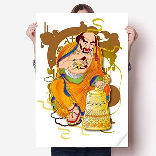 DIYthinker Customs Eighteen Arhats Figure Pattern Sticker Decoration Poster Playbill Wallpaper Window Decal