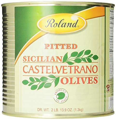 Roland Sicilian Castelvetrano Olives, Pitted,2 lb and 13.9 oz