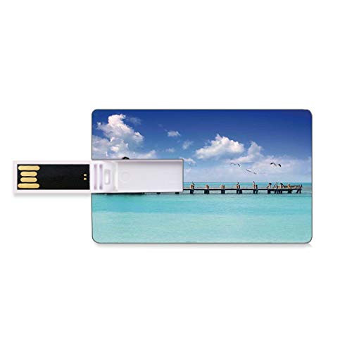 8GB USB Flash Thumb Drives Tropical Bank Credit Card Shape Business Key U Disk Memory Stick Storage Seascape Clouds Sky with Birds Wooden Dock Lonely Bungalow Tropical Picture,Aqua Blue Umber Persona 8GB USB Flash Thumb Drives Tropical Bank Credit Card Shape Business Key U Disk Memory Stick Storage Seascape Clouds Sky with Birds Wooden Dock Lonely Bungalow Tropical Picture,Aqua Blue Umber Persona