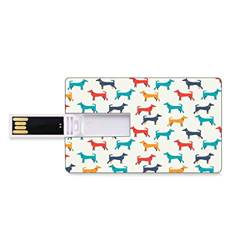 8GB USB Flash Thumb Drives Dog Bank Credit Card Shape Business Key U Disk Memory Stick Storage Contemporary Colorful Illustration of Dog Figures with Contours in Retro Style Print,Grey Red Teal Perso 8GB USB Flash Thumb Drives Dog Bank Credit Card Shape Business Key U Disk Memory Stick Storage Contemporary Colorful Illustration of Dog Figures with Contours in Retro Style Print,Grey Red Teal Perso