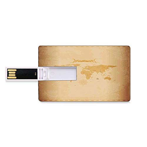 8GB USB Flash Thumb Drives World Map Bank Credit Card Shape Business Key U Disk Memory Stick Storage Rustic Antique Vintage Explorer Routes Compass Figure Grungy Display,Light Coffee Sand Brown Perso 8GB USB Flash Thumb Drives World Map Bank Credit Card Shape Business Key U Disk Memory Stick Storage Rustic Antique Vintage Explorer Routes Compass Figure Grungy Display,Light Coffee Sand Brown Perso