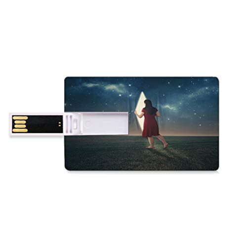 8GB USB Flash Thumb Drives Surrealistic Bank Credit Card Shape Business Key U Disk Memory Stick Storage Barefoot Woman Looking Beyond The Stars Science Fiction Space Illustration,Multicolor Personali 8GB USB Flash Thumb Drives Surrealistic Bank Credit Card Shape Business Key U Disk Memory Stick Storage Barefoot Woman Looking Beyond The Stars Science Fiction Space Illustration,Multicolor Personali