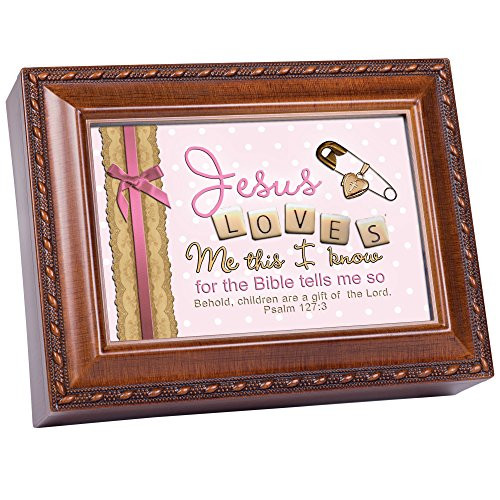 Cottage Garden This I Know The Bible Tells Me So Woodgrain Rope Trim Jewelry Music Box Plays Jesus Loves Me Cottage Garden This I Know The Bible Tells Me So Woodgrain Rope Trim Jewelry Music Box Plays Jesus Loves Me