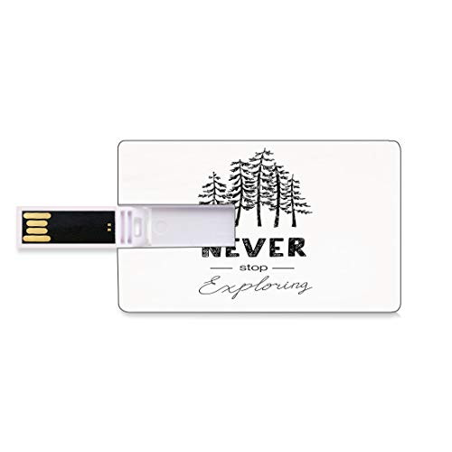 8GB USB Flash Thumb Drives Adventure Bank Credit Card Shape Business Key U Disk Memory Stick Storage Motivational Never Stop Exploring Quote Typography and Trees Sketchy Vintage,Black White Personali 8GB USB Flash Thumb Drives Adventure Bank Credit Card Shape Business Key U Disk Memory Stick Storage Motivational Never Stop Exploring Quote Typography and Trees Sketchy Vintage,Black White Personali