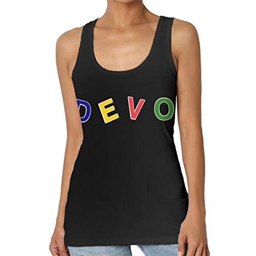 DaigMeng Devo Logo Tank Top Womens Summer Sleeveless T-Shirt Sexy Fitness Vest Black