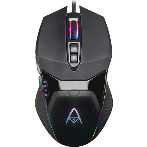 Adesso iMouse X5 RGB Illuminated Gaming Mouse - Optical - Cable - USB - 6400 dpi - Scroll Wheel - 7 Button-s- - Right-Handed Only