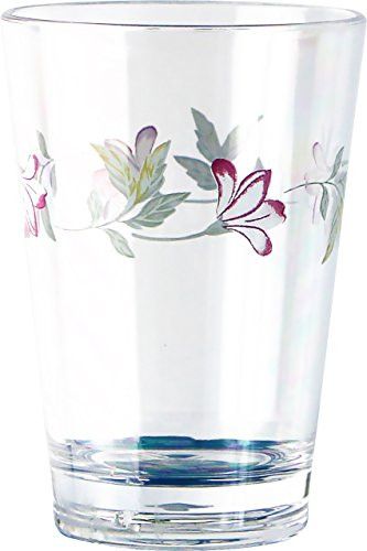 Corelle Coordinates by Reston Lloyd Pink Trio Acrylic Juice Glasses, 8-Ounce, Set of 6