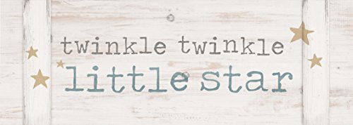 P. GRAHAM DUNN Twinkle Twinkle Little Star Whitewash 20 x 7 Inch Pine Wood Pallet Style Wall Plaque Sign