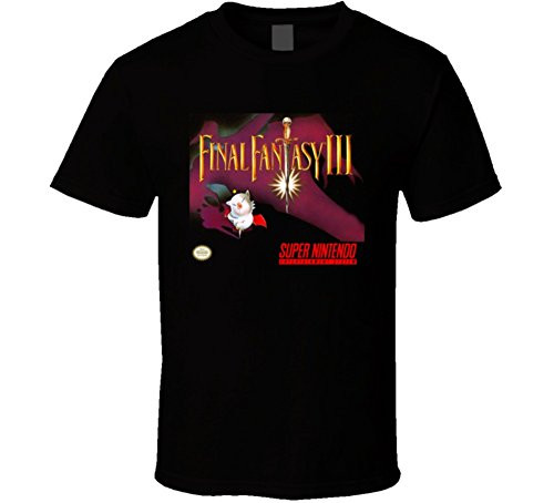 Final Fantasy III SNES Box Art T Shirt M Black