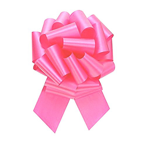 8 Inch Pull String Bows Rose 20 Loops -2  and  1/2 Inch Ribbon- -10/pkg- Pkg/1