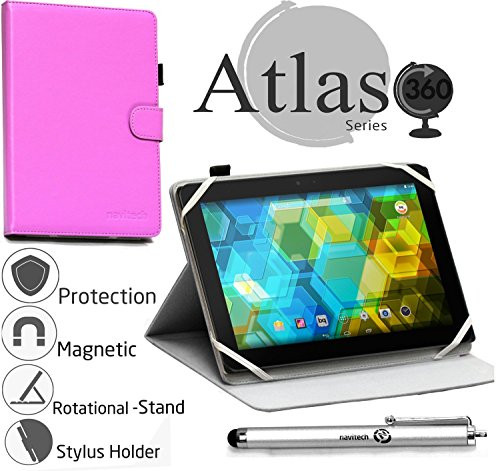 Navitech Purple Faux Leather Case Cover with Stand Compatible with The acer Iconia One 10