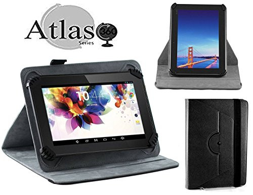 Navitech Black 360 Rotational Case Cover Compatible with The Fusion5 7" Quad-core Android Tablet