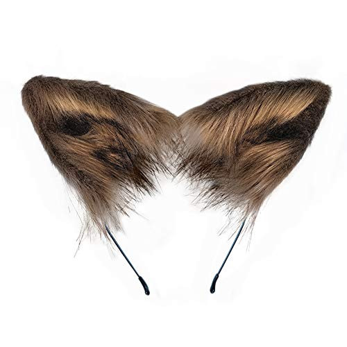 HAOAN Handmade Cat Fox Wolf Ears Hairhoop Headwear Anime Fancy Dress Party Cosplay Halloween Costume Accessories