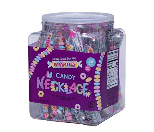 Smarties Candy Necklace, 36 Count Tub