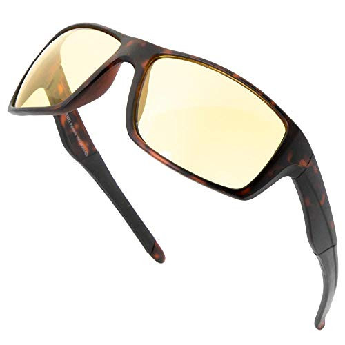 VITENZI Driving Sunglasses Night Vision Sun Glasses Wrap Around Sports Palermo in Tortoise