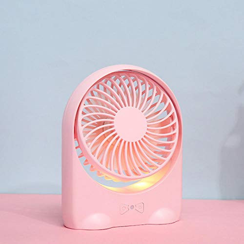 Ventilador de escritorio recargable usb portátil de escritorio de oficina de ventilador de dibujos animados pequeño dUo pequeño creativo