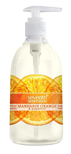 Seventh Generation Hand Wash, Mandarin Orange and Grapefruit, 12 Ounce -Pack of 6-