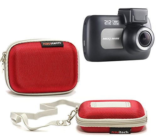 Navitech Red Water Resistant Hard Case Cover Compatible with The Nextbase 212 Lite 1080p Full HD DVR