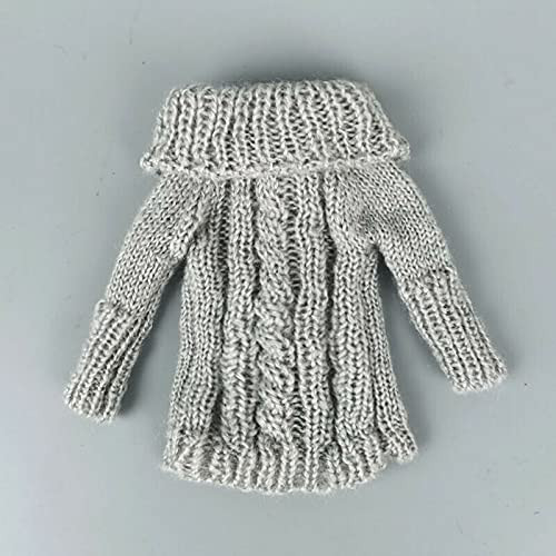 For Barbie Clothes Gray Fashion Doll Sweater Dress Gray Doll Top