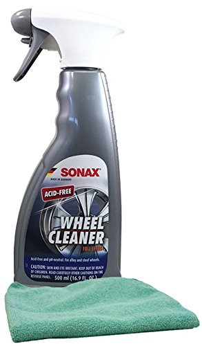 Sonax Full Effect Wheel Cleaner -16.9 oz- Bundle with Microfiber Cloth -2 Items-