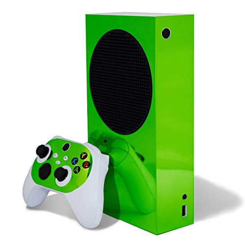 LIME CHROME MIRROR Vinyl Decal Mod Kit for Microsoft Xbox Series S -XBS- console by System Skins