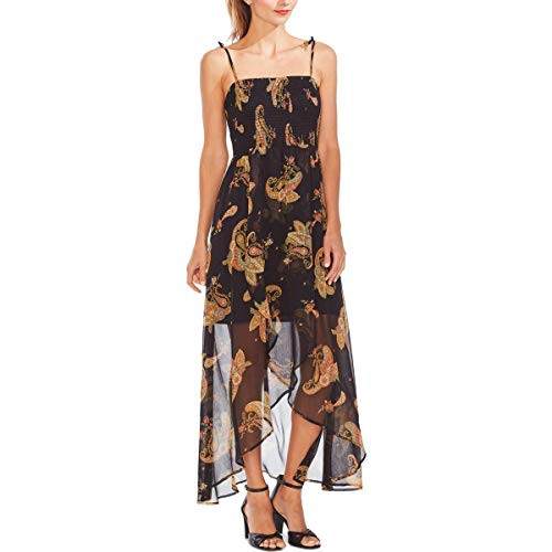 Vince Camuto Womens Floral Faux Wrap Maxi Dress Black XS