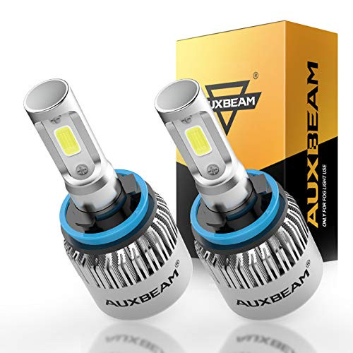 Auxbeam H11 LED Bulb, 6500K 8000 Lumens Super Bright H8 H9 CSP Chips Conversion Kit, H11 Bulbs Halogen Bulbs Replacement -2 Pcs-