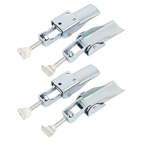Aexit Box Case Cabinet Hardware Adjustable Toggle Latches Catch Hasp Silver Blue Latches 81x28x23mm 4pcs