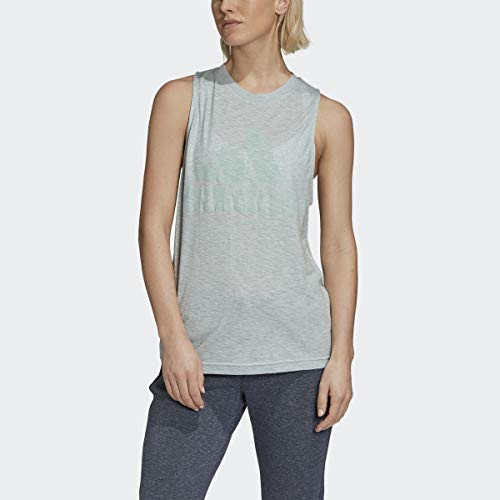 adidas womens Winners Tank Top Green Tint Melange X-Small