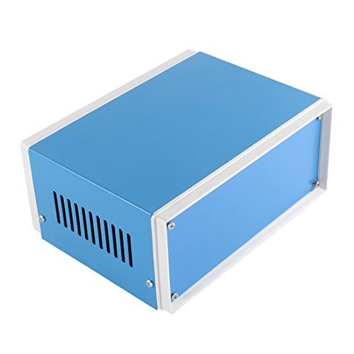 IIVVERR Blue Metal Electronic Project Box Enclosure Case 170 x 130 x 74mm -Caja de caja de proyecto electrónico de metal azul 'Caja de 170 x 130 x 74 mm