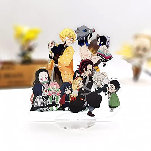 Kimetsu No Yaiba Slayer Kamado Tanjirou Nezuko Zenitsu Inosuke Hm Acrylic Stand Figure Model Plate Holder Cake Topper Anime