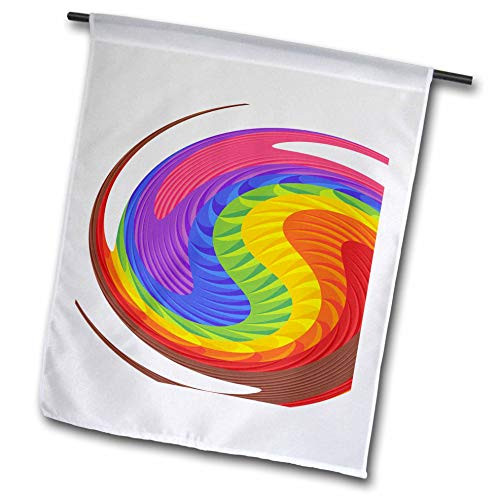 3dRose Image of Red Orange Yellow and Green Pattern Spiral - Flags -fl-335308-2-