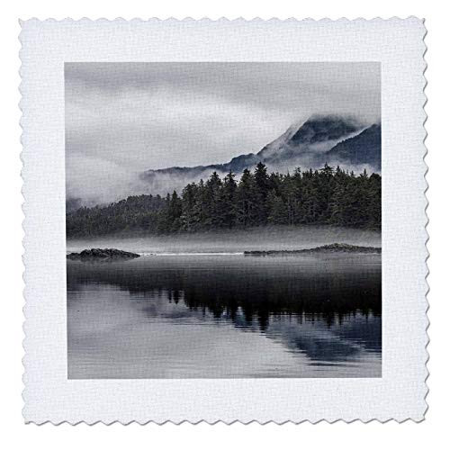 3dRose USA, Alaska, Tongass National Forest. Reflections in Mirror. - Quilt Squares -qs-345819-8-