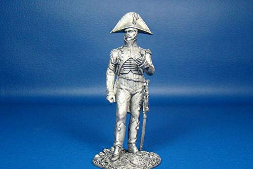 France Officer of The Polish Guard Lancers 1810 Year 1/32 Scale Unpainted Tin Figure Napoleonic Wars Handmade Collectible Miniature