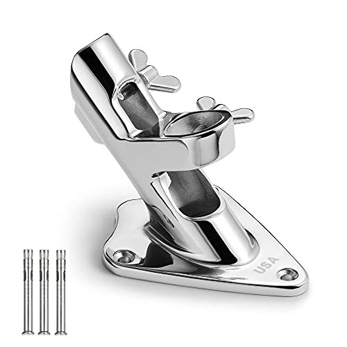FUNNANS Flag Pole Holder, 316 Stainless Steel Heavy Duty Flag Pole Mount for House Outside, USA Flag Pole Bracket, 1 Inch