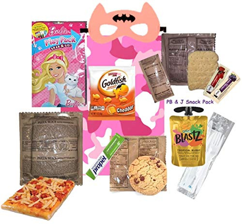 KIDS MRE -for a GIRL- Full Meal Several Entree Options w/ Play Pack  and  more -Mexican Style Beef Wraps-