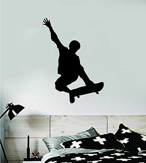 Skater Wall Decal Sticker Vinyl Art Bedroom Room Decor Decoration Teen Sports Boy Girl Baby Skate Skateboard Skating Sk8 Cool Ramp Street Vert Trucks Wheels