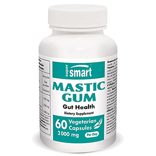 Supersmart - Mastic Gum 2000 mg Per Day - Standardized to 35 percent Masticonic Acids - Natural Treatment Against H. Pylory - Acid Reflux - Non-GMO and Gluten Free - 60 Vegetarian Capsules Supersmart - Mastic Gum 2000 mg Per Day - Standardized to 35 percent Masticonic Acids - Natural Treatment Against H. Pylory - Acid Reflux - Non-GMO and Gluten Free - 60 Vegetarian Capsules