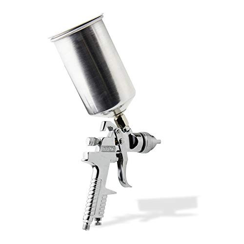 Bang4buck 2.5mm HVLP Gravity Feed Spray Gun Kit with 1 Liter Aluminum Cup and Air Regulator