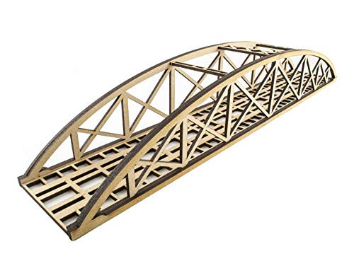 War World Scenics Single Track Low-Detail Bowstring Bridge 560 milometers  OO/HO Gauge Model Railway Diorama from Our Scenery Range, Accurately Laser Cut from MDF