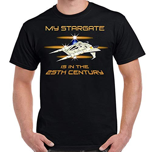 Buck Rogers 25th Century Stargate Adult T-Shirt-4XL-Black Buck Rogers 25th Century Stargate Adult T-Shirt-4XL-Black