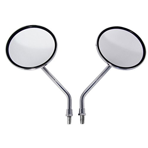 Chrome Billet Round Motorcycle Mirrors for Honda CRF 250X, CRF 450