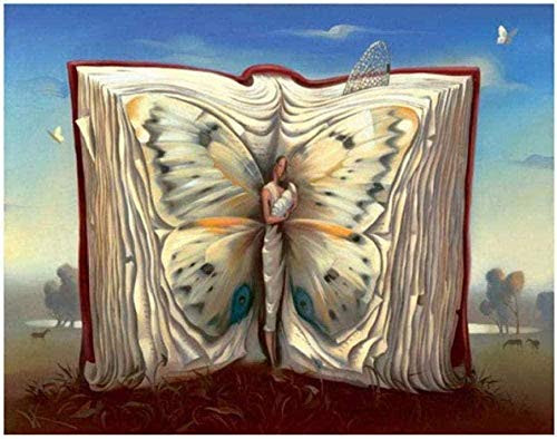 5D Diamond Painting Toolkit Diamond Painting Cross Stitch Book Butterfly Beauty Embroidery Mosaic Rhinestone Figure 40x50Cm
