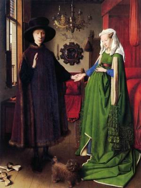 16X20 inch Jan van Eyck Figure Canvas Print RePro Arnolfini Portrait